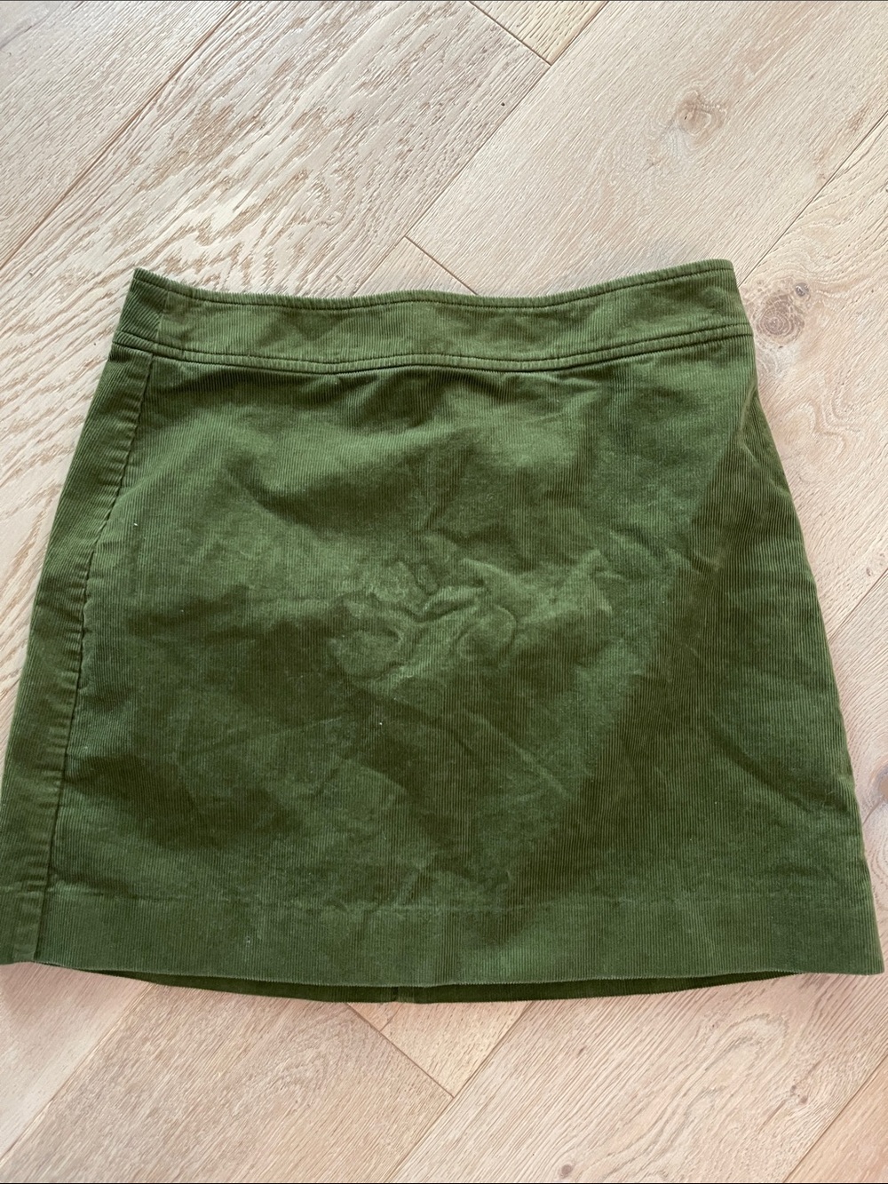 J. Crew Olive Green Corduroy Mini Skirt Womens Size 6
